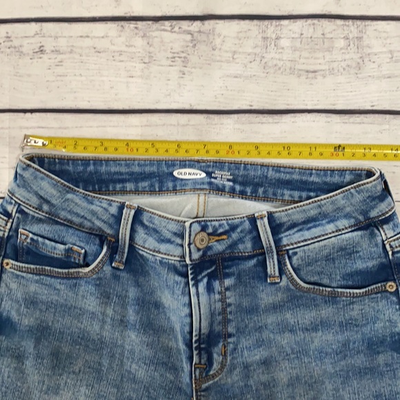 Old Navy Rockstar Super Skinny Jeans Women Sz 6P Stretch Mid Rise Built in Warm - Picture 7 of 9